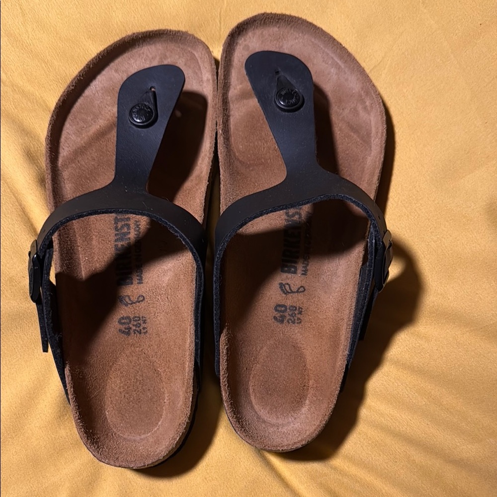 Birkenstock Black and Brown Sandals